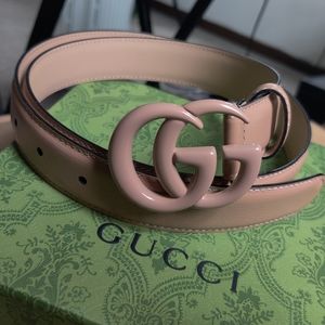 Gucci marmont rose beige skinny model  90cm like new with box included
